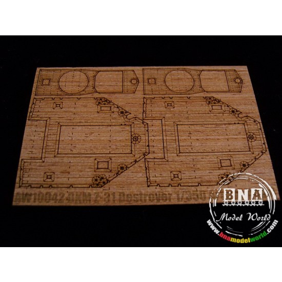 1/350 DKM Z-31 Destroyer Wooden Deck for Dragon kit #1054