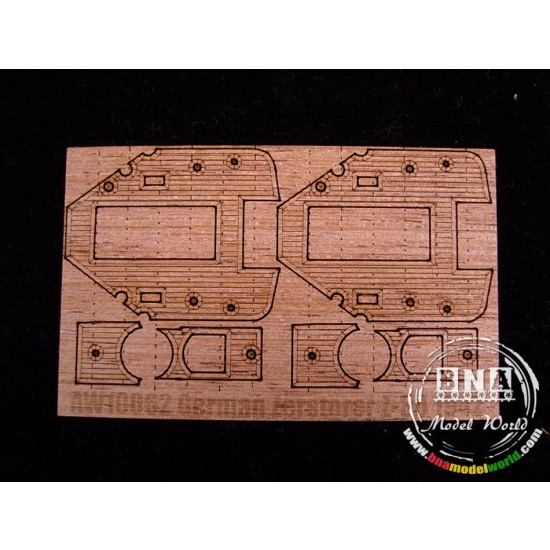 1/350 German Zerstorer Z-30 1942 Wooden Deck for Trumpeter kit #05322