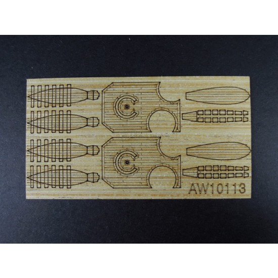 1/350 HMS Roberts Monitor Wooden Deck set for Trumpeter #05335 kit