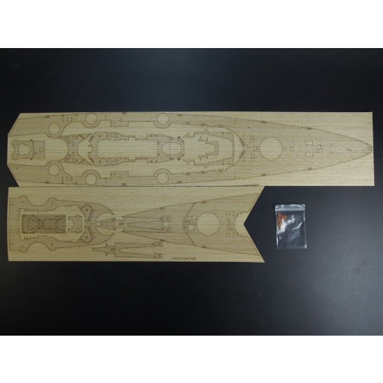 1/350 DKM Tirpitz Wooden Deck set for Academy BA903 kit