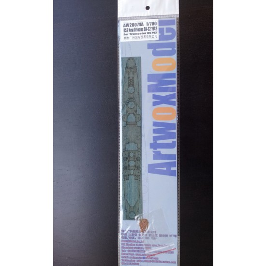 1/700 USS New Orleans CA-32 1942 Wooden Deck (Blue) for Trumpeter kit #05742