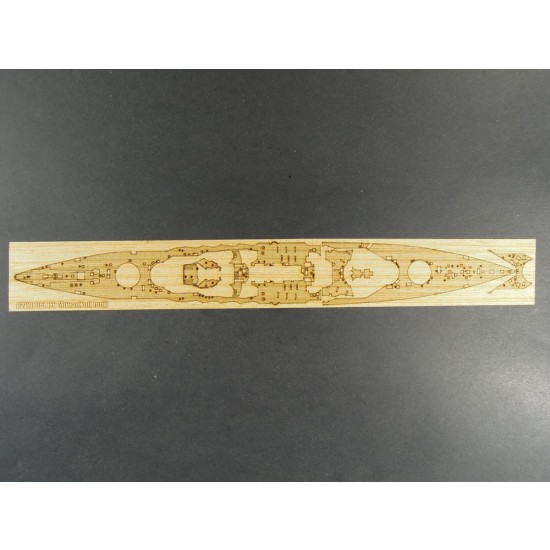 1/700 Japanese Navy Battleship Mutsu - Full Hull Wooden Deck for Fujimi kit #401034