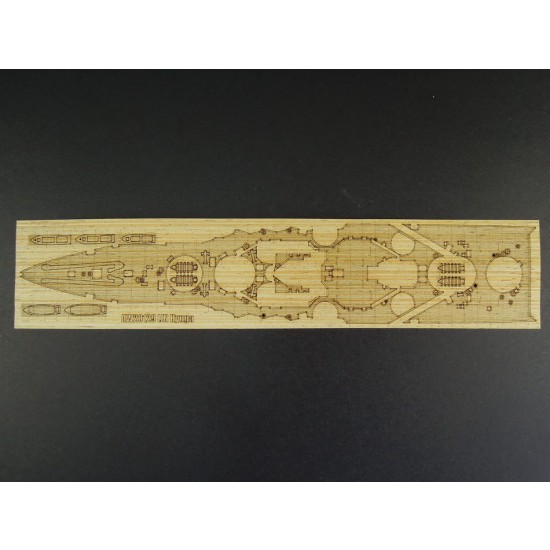 1/700 Japanese Aircraft Battleship Hyuga Wooden Deck set for Hasegawa 120 kit