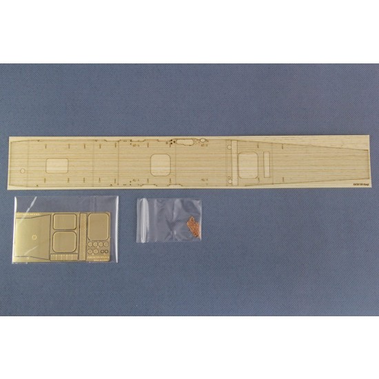 1/700 Japanese Aircraft Carrier Akagi Wooden Deck w/Photoetch for Hasegawa #227 kit
