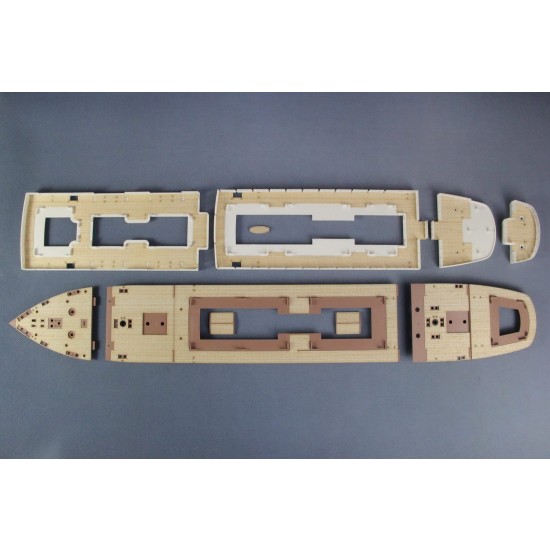 1/150 Chinese Steamer "Taiping" Wooden Deck Set for Meng Model OS-001 kit
