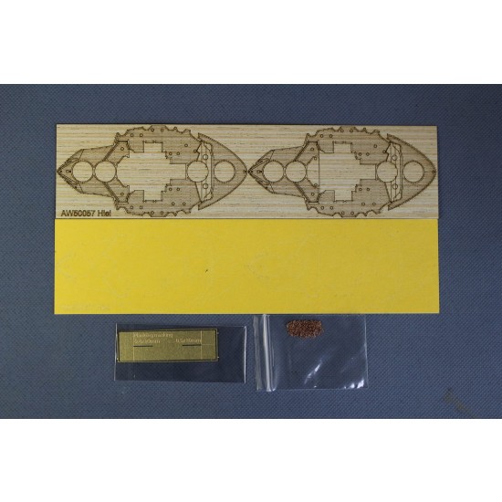 IJN Battleship Hiei Wooden Deck w/Masking Sheet & Photoetch for Fujimi #421742 kit (2in1)