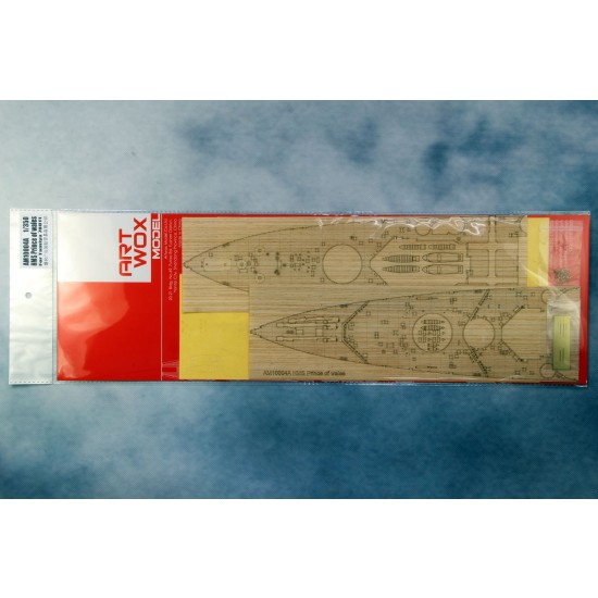 1/350 HMS Prince of Wales Wooden Deck w/Masking Sheet & Photoetch for Tamiya #78011