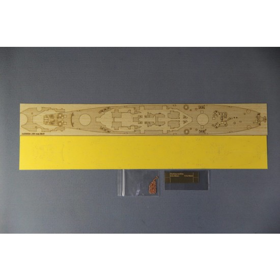 1/700 USS Iowa BB-61 Wooden Deck w/Masking Sheet & Photoetch for Tamiya #31616 kit