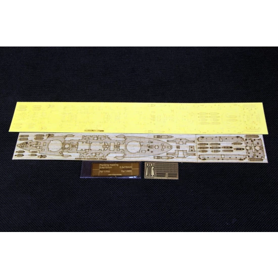 1/700 IJN Battleship Mikasa Wooden Deck w/Masking & PE Sheets for Hasegawa #43170