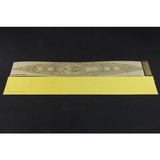 1/700 KM Bismarck Wooden Deck w/Masking Sheet & PE for Meng Model #PS003