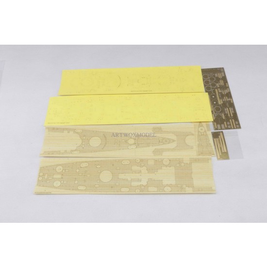 1/350 USS Hawaii CB-3 with PE Wooden Deck w/Paint Masks & PE for Hobby Boss kit #86515