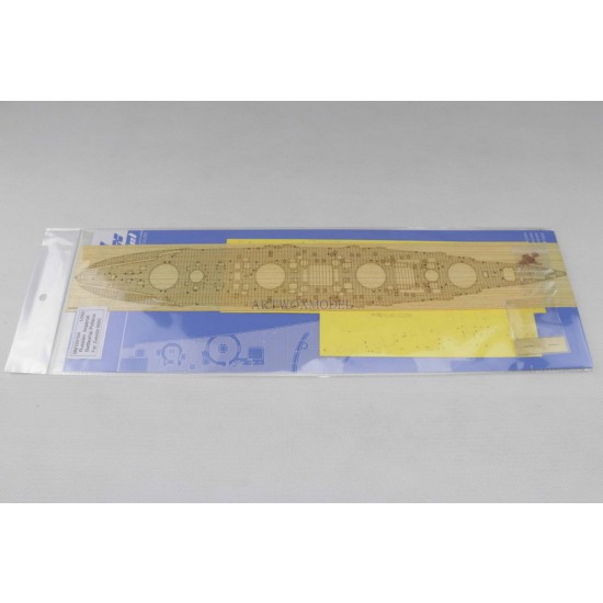 1/350 Russian Imperial Poltava Wooden Deck w/Masking Sheets & PE for Zvezda kit #9060