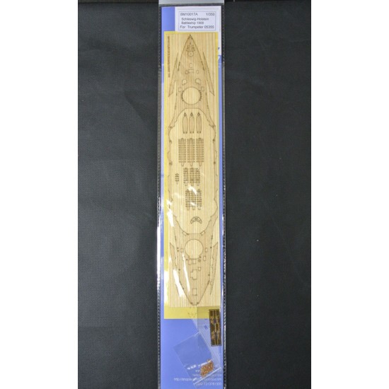 1/350 Schleswig-Holstein 1908 Wooden Deck w/Masking Sheet & PE for Trumpeter kit #05355