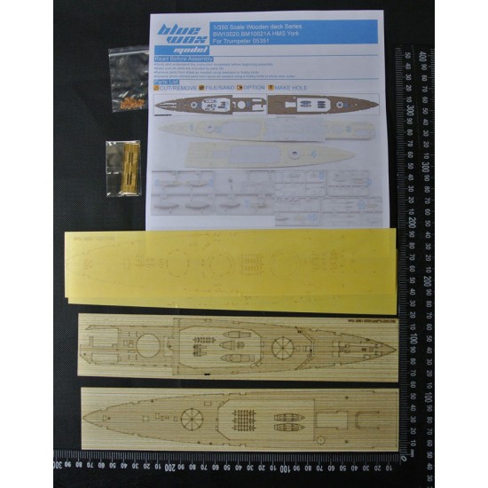 1/350 HMS York Wooden Deck w/Masking Sheet & PE for Trumpeter kit #05351