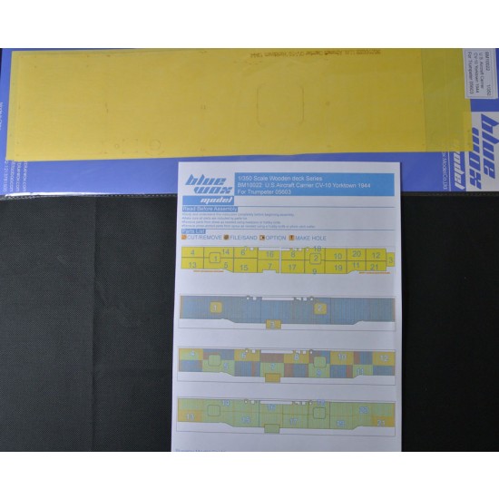 1/350 US Aircraft Carrier CV-10 Yorktown 1944 Deck Masking Sheet for Trumpeter kit #05603