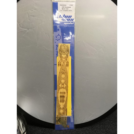 1/700 USS Tennessee BB-43 1941 Wooden Deck w/Paint Masks & PE for Trumpeter kit #05781