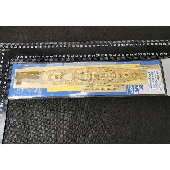 1/700 German Scharnhorst 1943 Wooden Deck w/Masking Sheet & PE for Flyhawk kit #FH1148