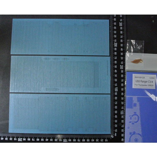 1/350 USS Ranger CV-4 Blue Wooden Deck for Trumpeter kit #05629