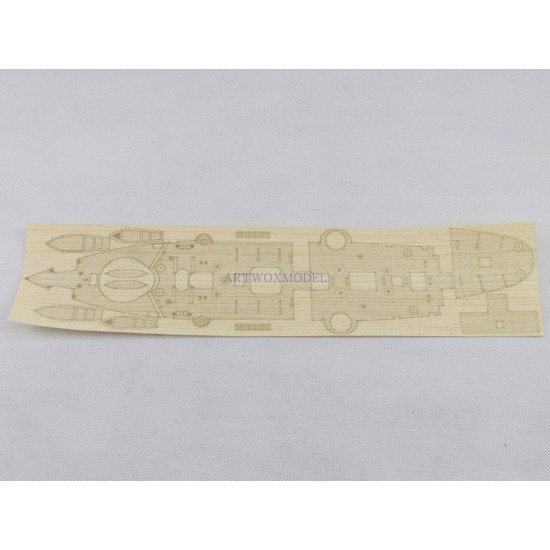 1/144 Chinese Peiyang Squadron "Ping Yuen" Wooden Deck for Bronco kit #KB14005