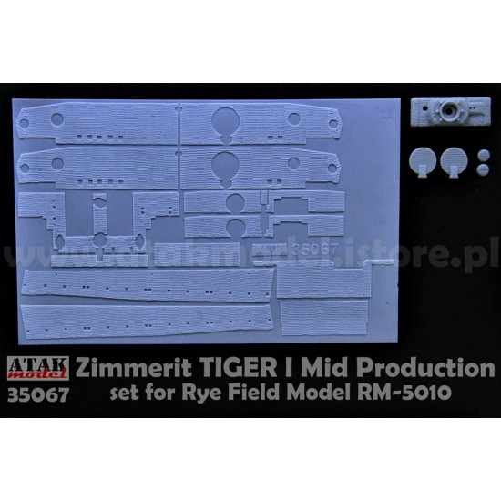 1/35 Tiger I Mid Production Zimmerit set for Rye Field Model RM-5010 kits