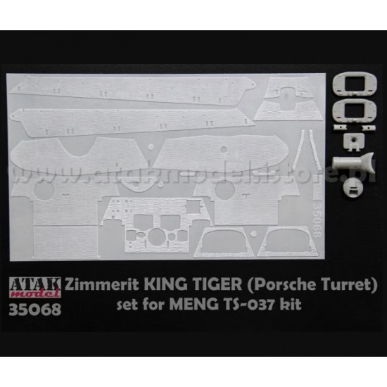 1/35 King Tiger (Porsche Turret) Zimmerit set for Meng TS037 kits