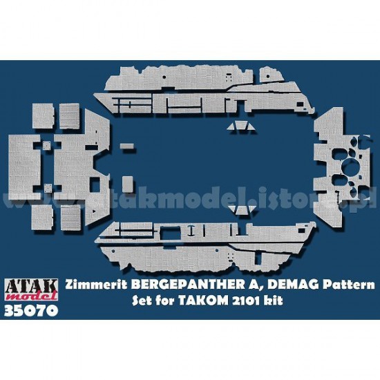 1/35 Bergepanther Ausf. A Demag Pattern Zimmerit set for Takom #2101 kits