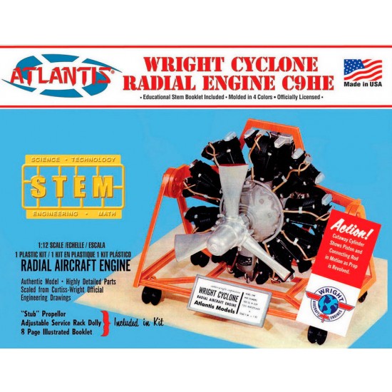 1/12 Wright Cyclone Radial Engine C9HE