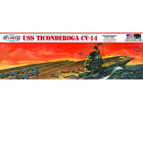 1/500 USS Ticonderoga Carrier CV14 Angled Deck Carrier