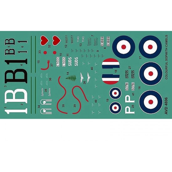 Decals for 1/48 Colourful Sopwith Camels