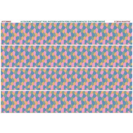 Decals for 1/28 Lower Surfaces 4 Colour "Lozenge" Full Pattern Width (Factory Fresh)