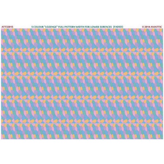 Decals for 1/32 Lower Surfaces 5 Colour "Lozenge" Full Pattern Width (Faded)