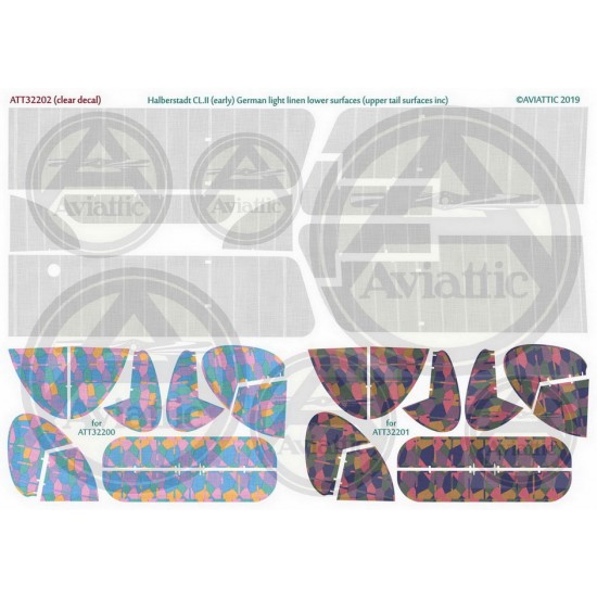 1/32 (Clear Decal) Halberstadt Cl.ii German Linen Lower Surfaces & Upper Tail Surfaces