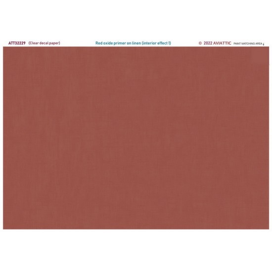 1/32 (Clear Decal Paper) Red Oxide Primer On Linen, Interior Effect 1