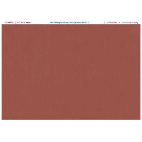 1/32 (Clear Decal Paper) Red Oxide Primer On Linen, Interior Effect 1