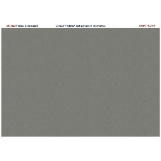 1/32 (Clear Decal Paper) "Feldgrau" Dark Grey-Green Linen/Canvas Effect