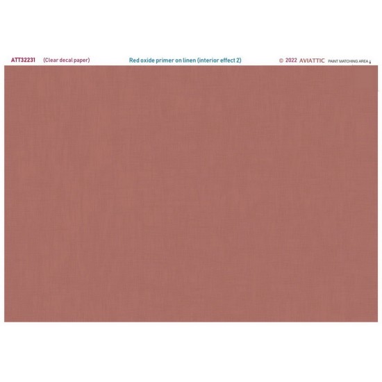 1/32 (Clear Decal Paper) Red Oxide Primer On Linen, Interior Effect 2