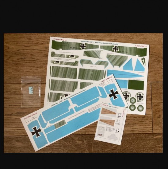 1/32 Fokker Dr.i 114/17 Rittmeister Manfred Von Richthofen Decals for Meng 