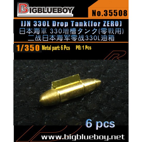 1/350 IJN Zero 330L Drop Tank for Zero (6pcs)