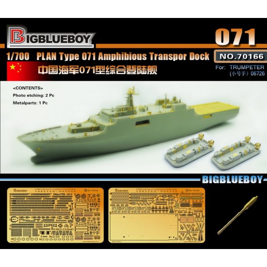 1/700 PLAN Type 071 Amphibious Transport Dock Detail Set for Trumpeter #06726