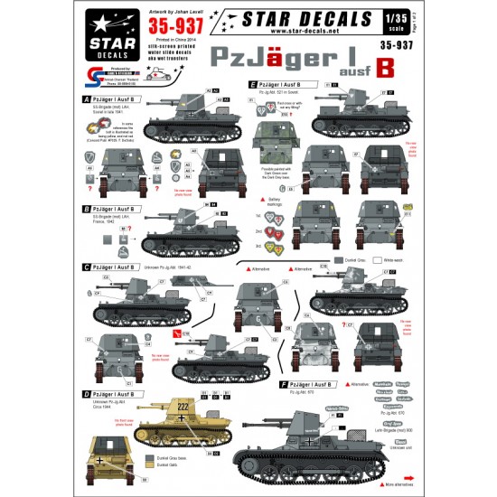 1/35 Panzerjager I Ausf.B Decals