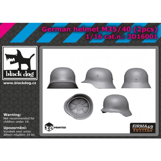 1/16 German Helmet M35/40 (2pcs)