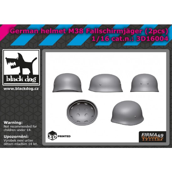 1/16 German Helmet M38 Fallschirmjager (2pcs)