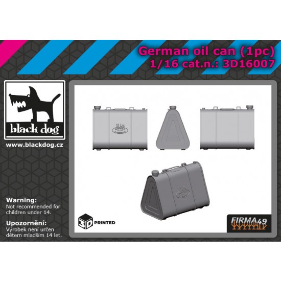 1/16 German Oil Can (1pc)