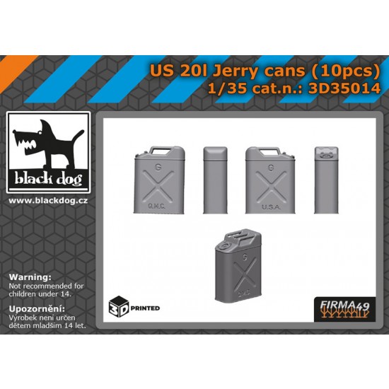 1/35 US 20L Jerry Cans (10pcs)