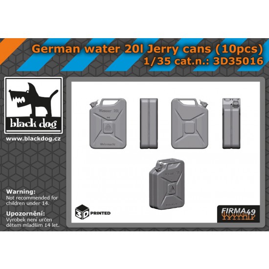 1/35 German Water 20L Jerry Cans (10pcs)