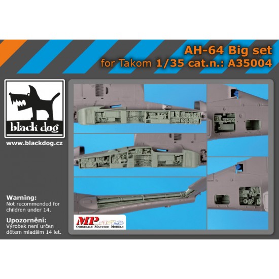 1/35 AH-64 Apache Attack Helicopter Super Detail Set for Takom kits