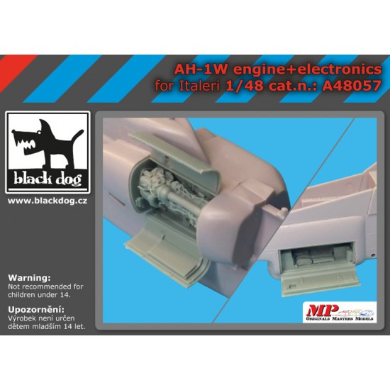 1/48 Bell AH-1 W Engine & Electronics for Italeri kits