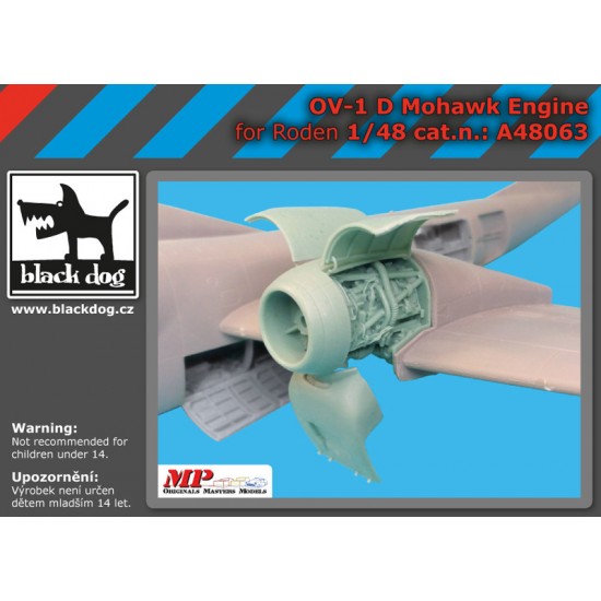 1/48 OV-1 D Mohawk Engine for Roden kits