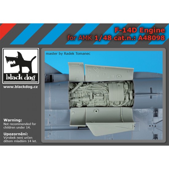 1/48 Grumman F-14D Tomcat Engine for AMK kits