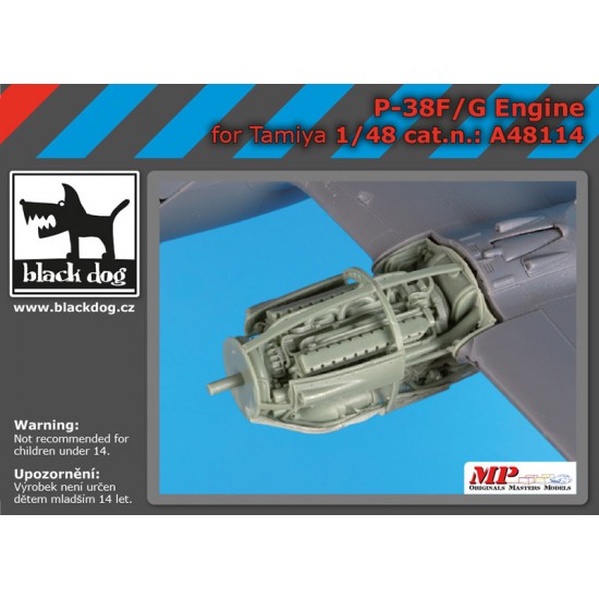 1/48 Lockheed P-38 Lightning F-G Engine for Tamiya kits